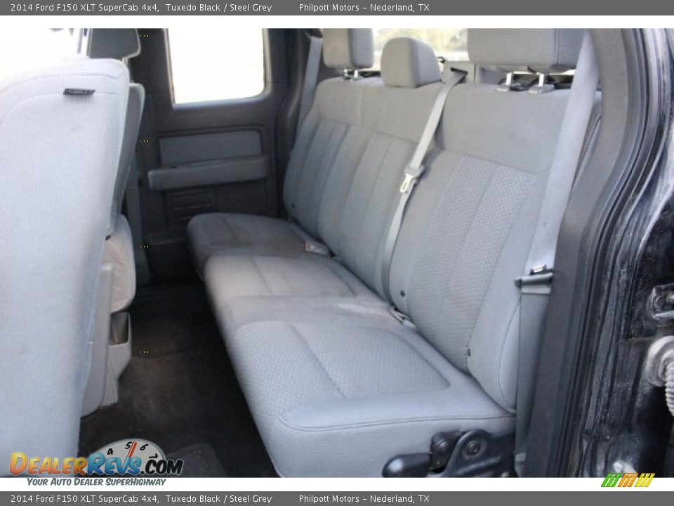 2014 Ford F150 XLT SuperCab 4x4 Tuxedo Black / Steel Grey Photo #23