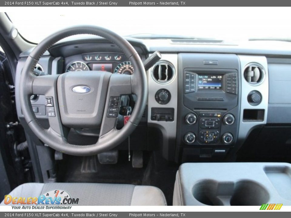2014 Ford F150 XLT SuperCab 4x4 Tuxedo Black / Steel Grey Photo #24
