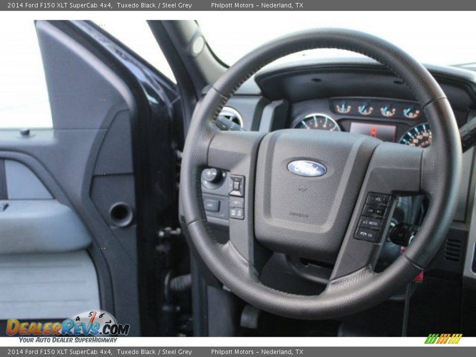 2014 Ford F150 XLT SuperCab 4x4 Tuxedo Black / Steel Grey Photo #25
