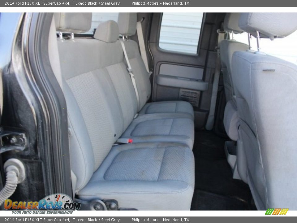 2014 Ford F150 XLT SuperCab 4x4 Tuxedo Black / Steel Grey Photo #28