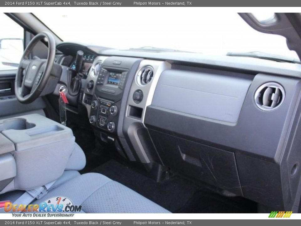 2014 Ford F150 XLT SuperCab 4x4 Tuxedo Black / Steel Grey Photo #30