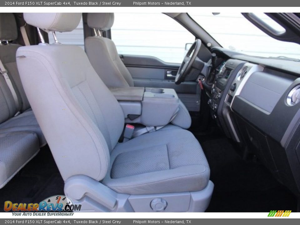 2014 Ford F150 XLT SuperCab 4x4 Tuxedo Black / Steel Grey Photo #31