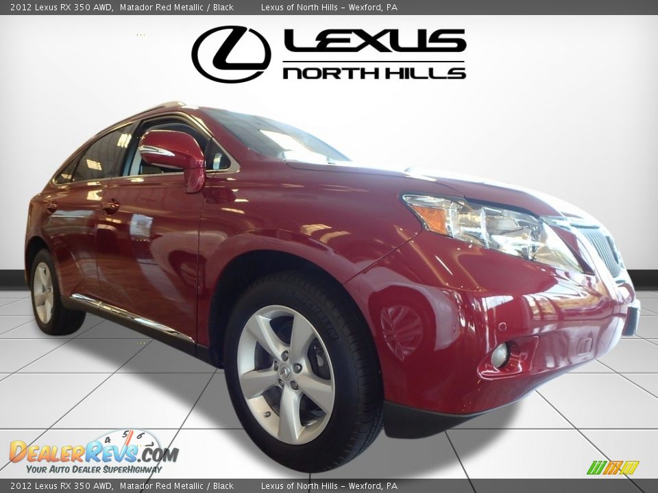 2012 Lexus RX 350 AWD Matador Red Metallic / Black Photo #1
