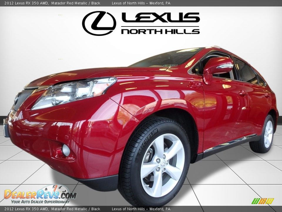 2012 Lexus RX 350 AWD Matador Red Metallic / Black Photo #2