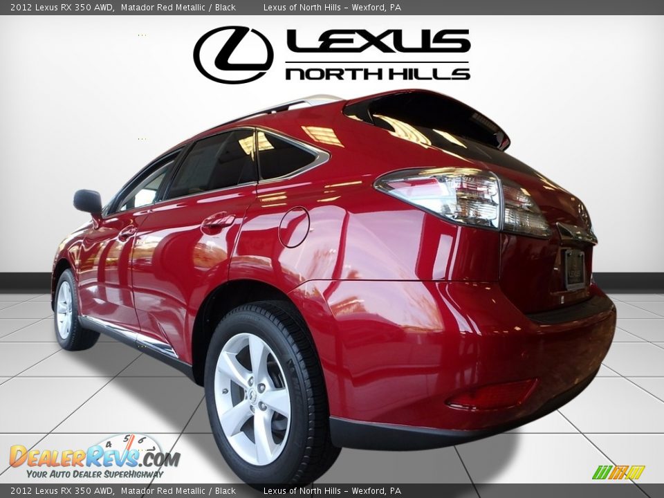 2012 Lexus RX 350 AWD Matador Red Metallic / Black Photo #3