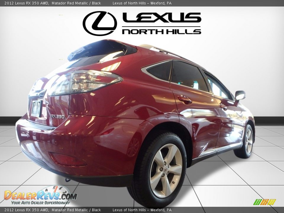 2012 Lexus RX 350 AWD Matador Red Metallic / Black Photo #4