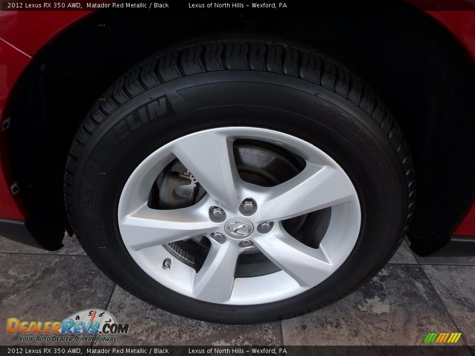 2012 Lexus RX 350 AWD Matador Red Metallic / Black Photo #5