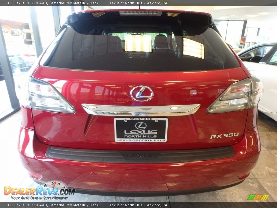 2012 Lexus RX 350 AWD Matador Red Metallic / Black Photo #6