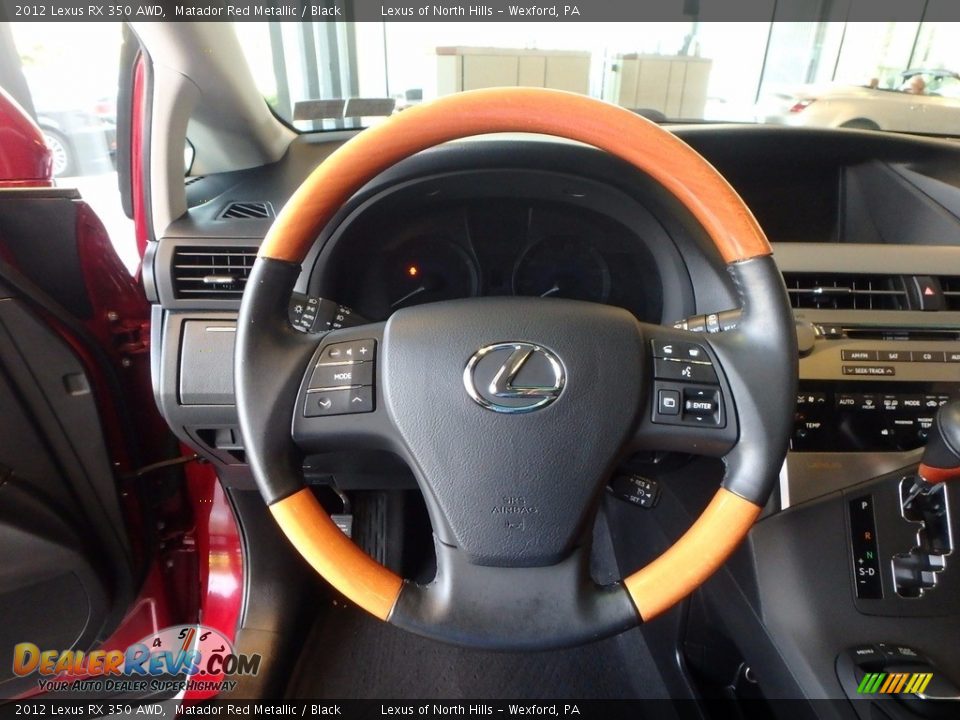 2012 Lexus RX 350 AWD Matador Red Metallic / Black Photo #24