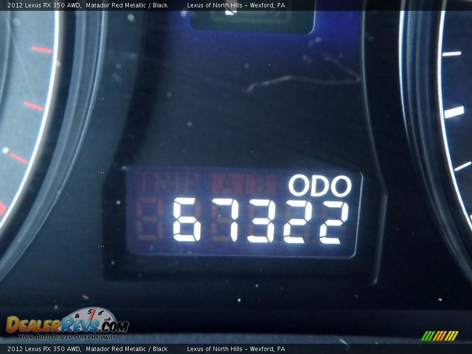 2012 Lexus RX 350 AWD Matador Red Metallic / Black Photo #25