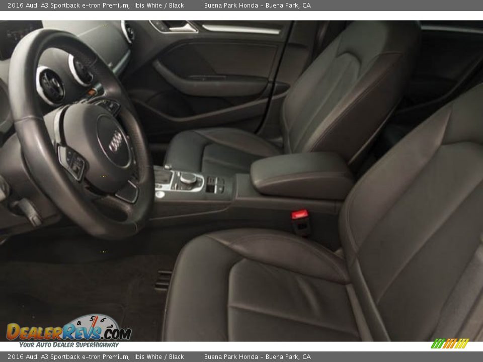 Black Interior - 2016 Audi A3 Sportback e-tron Premium Photo #3