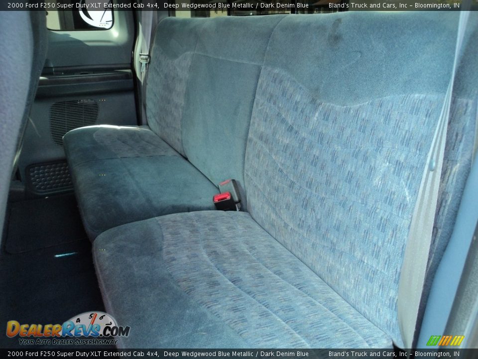2000 Ford F250 Super Duty XLT Extended Cab 4x4 Deep Wedgewood Blue Metallic / Dark Denim Blue Photo #9