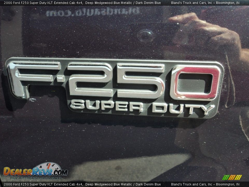 2000 Ford F250 Super Duty XLT Extended Cab 4x4 Deep Wedgewood Blue Metallic / Dark Denim Blue Photo #25