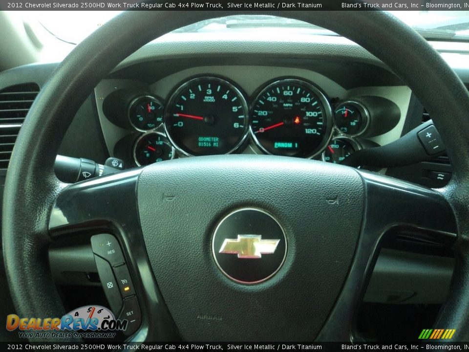 2012 Chevrolet Silverado 2500HD Work Truck Regular Cab 4x4 Plow Truck Silver Ice Metallic / Dark Titanium Photo #11
