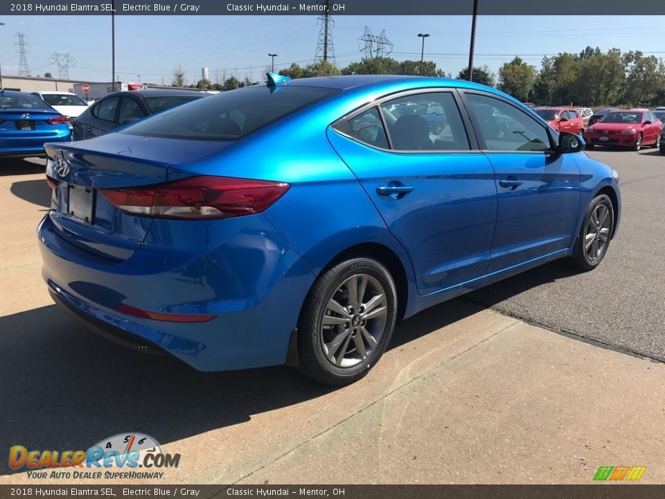 2018 Hyundai Elantra SEL Electric Blue / Gray Photo #2