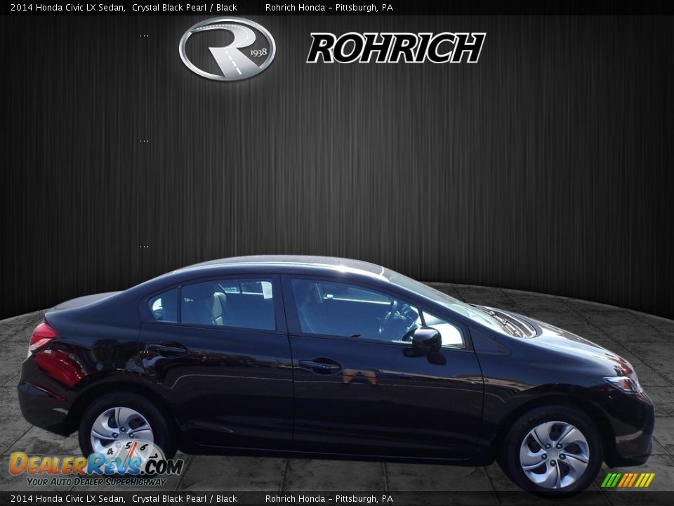 2014 Honda Civic LX Sedan Crystal Black Pearl / Black Photo #2