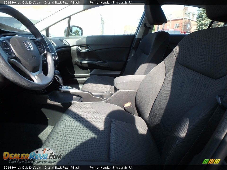 2014 Honda Civic LX Sedan Crystal Black Pearl / Black Photo #6