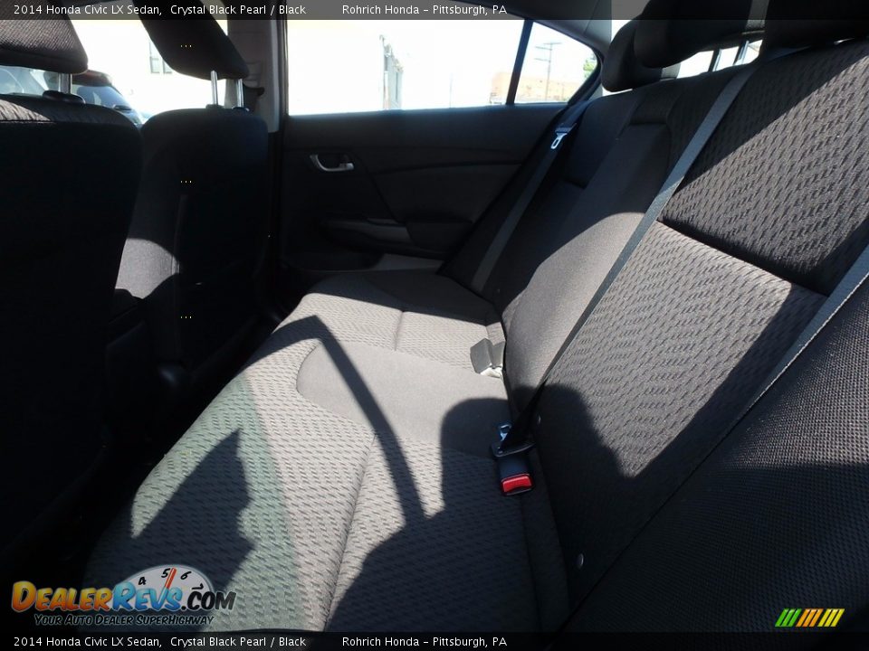 2014 Honda Civic LX Sedan Crystal Black Pearl / Black Photo #7