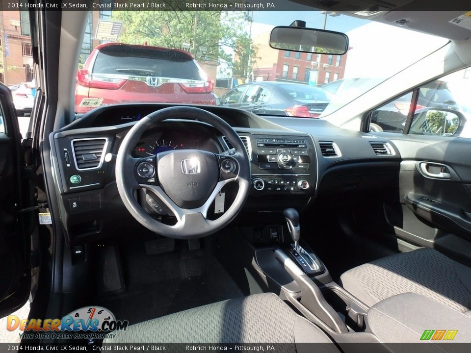 2014 Honda Civic LX Sedan Crystal Black Pearl / Black Photo #8