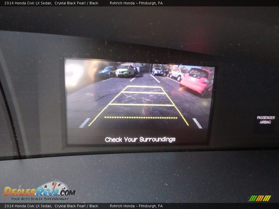 2014 Honda Civic LX Sedan Crystal Black Pearl / Black Photo #9