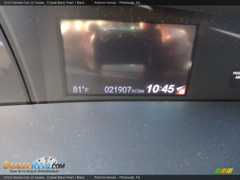 2014 Honda Civic LX Sedan Crystal Black Pearl / Black Photo #10
