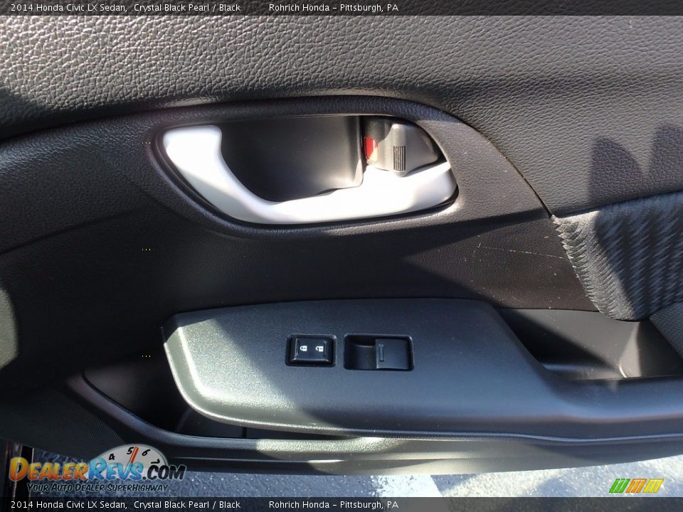 2014 Honda Civic LX Sedan Crystal Black Pearl / Black Photo #11