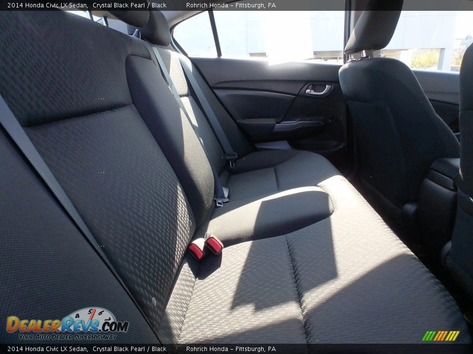 2014 Honda Civic LX Sedan Crystal Black Pearl / Black Photo #15