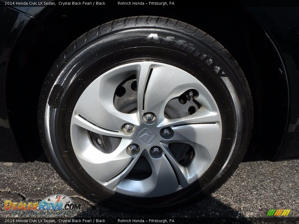 2014 Honda Civic LX Sedan Crystal Black Pearl / Black Photo #16