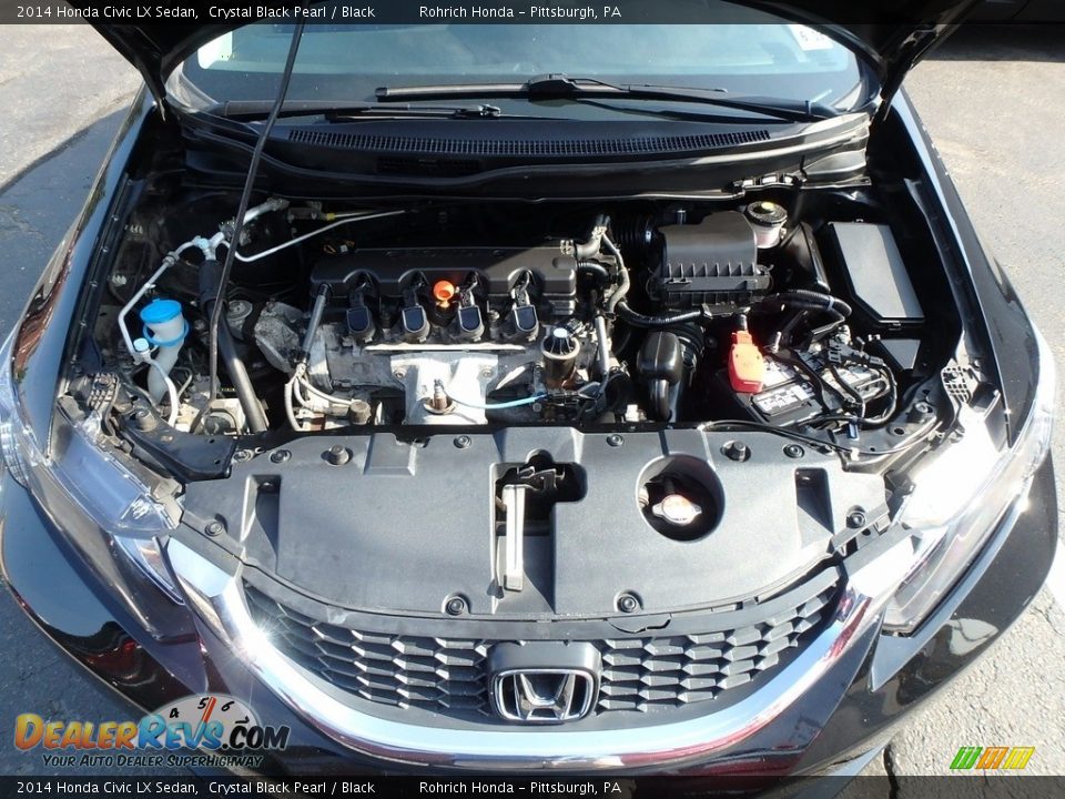 2014 Honda Civic LX Sedan Crystal Black Pearl / Black Photo #17