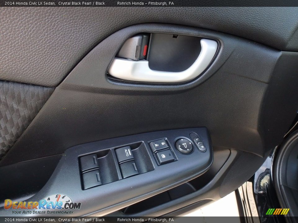 2014 Honda Civic LX Sedan Crystal Black Pearl / Black Photo #19
