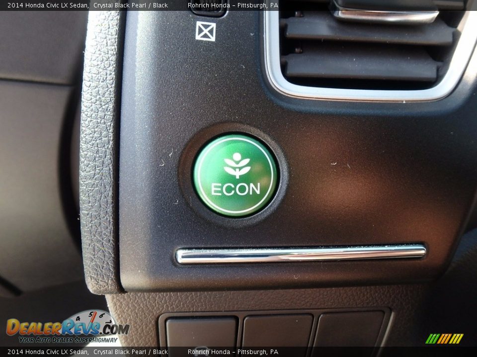 2014 Honda Civic LX Sedan Crystal Black Pearl / Black Photo #20