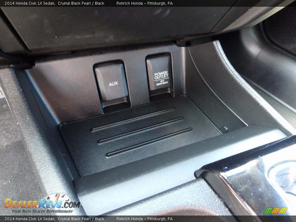 2014 Honda Civic LX Sedan Crystal Black Pearl / Black Photo #23