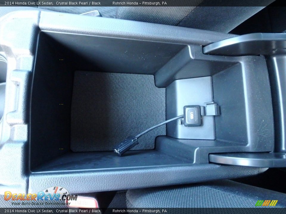 2014 Honda Civic LX Sedan Crystal Black Pearl / Black Photo #24