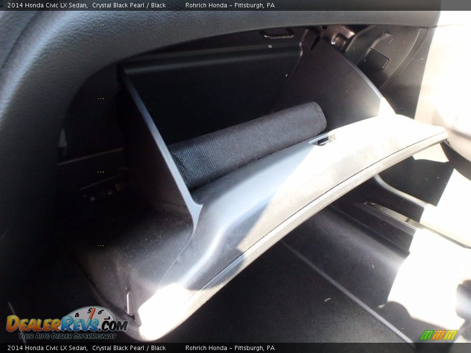 2014 Honda Civic LX Sedan Crystal Black Pearl / Black Photo #25