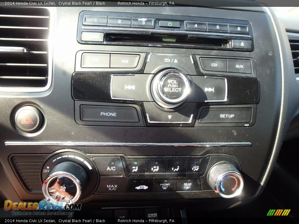 2014 Honda Civic LX Sedan Crystal Black Pearl / Black Photo #26