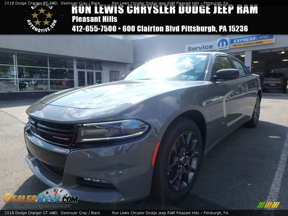 2018 Dodge Charger GT AWD Destroyer Gray / Black Photo #1