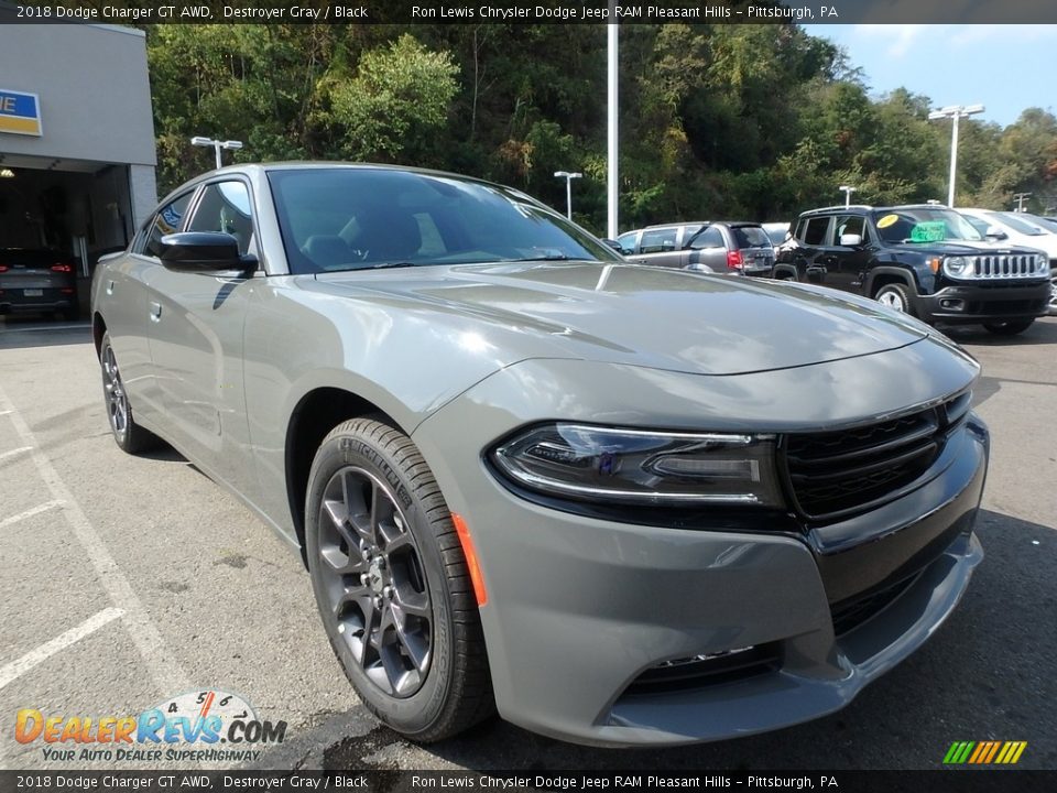 2018 Dodge Charger GT AWD Destroyer Gray / Black Photo #7