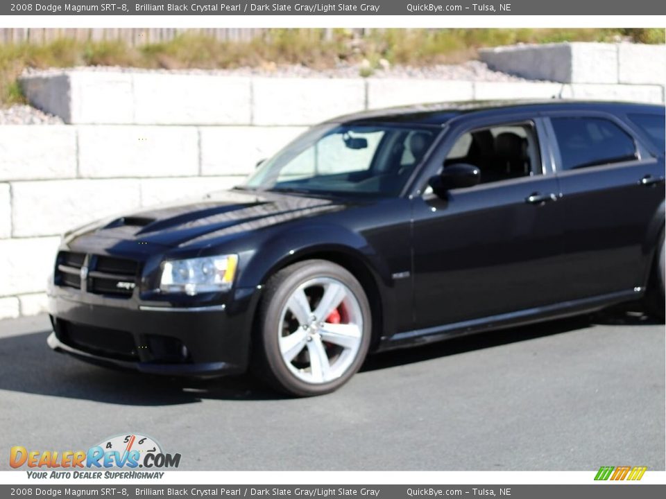 2008 Dodge Magnum SRT-8 Brilliant Black Crystal Pearl / Dark Slate Gray/Light Slate Gray Photo #2