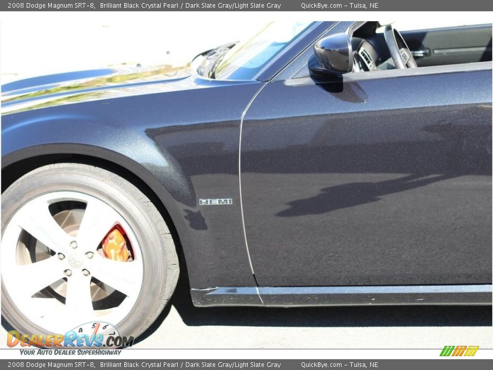 2008 Dodge Magnum SRT-8 Brilliant Black Crystal Pearl / Dark Slate Gray/Light Slate Gray Photo #3