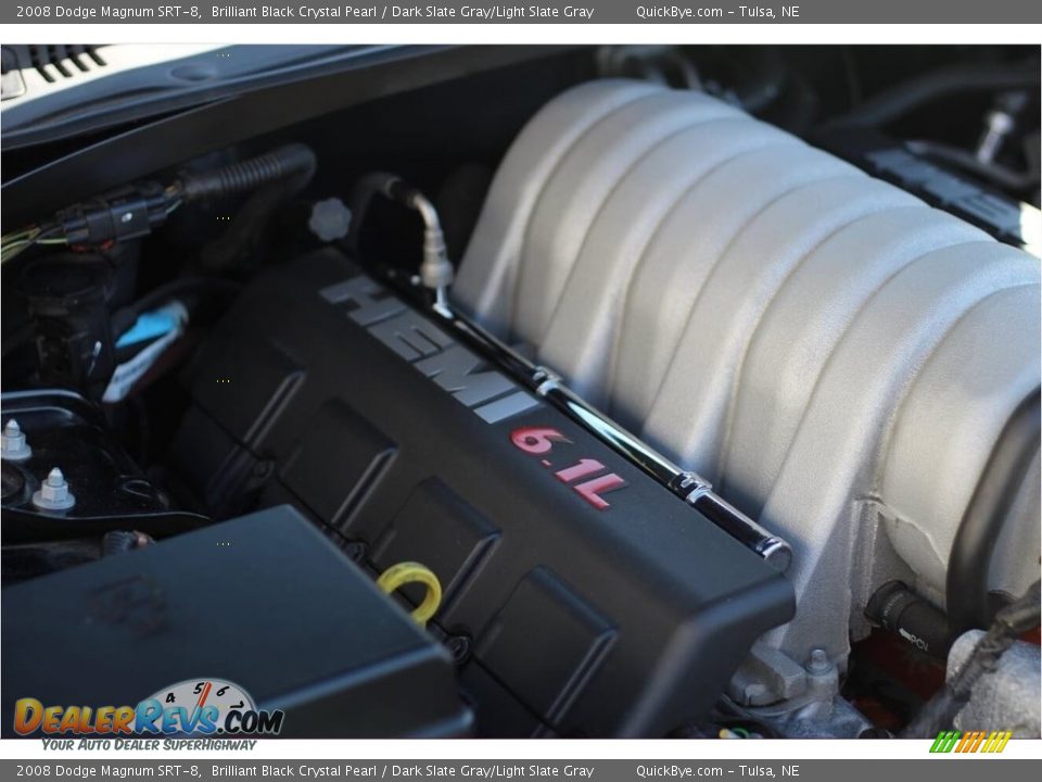 2008 Dodge Magnum SRT-8 Brilliant Black Crystal Pearl / Dark Slate Gray/Light Slate Gray Photo #14