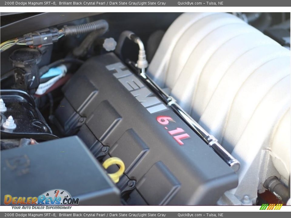 2008 Dodge Magnum SRT-8 Brilliant Black Crystal Pearl / Dark Slate Gray/Light Slate Gray Photo #15