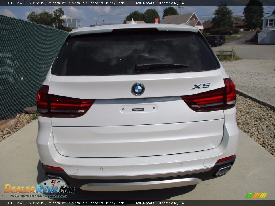 2018 BMW X5 xDrive35i Mineral White Metallic / Canberra Beige/Black Photo #4