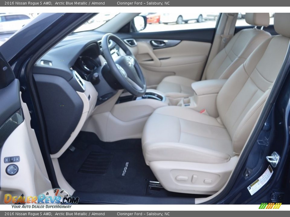 2016 Nissan Rogue S AWD Arctic Blue Metallic / Almond Photo #9