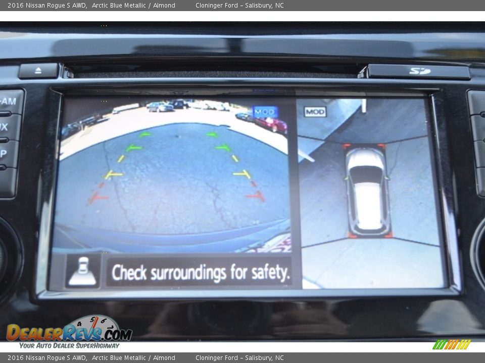 2016 Nissan Rogue S AWD Arctic Blue Metallic / Almond Photo #20