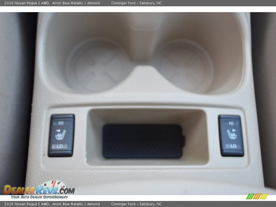 2016 Nissan Rogue S AWD Arctic Blue Metallic / Almond Photo #22