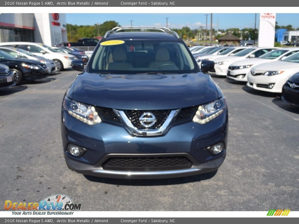 2016 Nissan Rogue S AWD Arctic Blue Metallic / Almond Photo #30