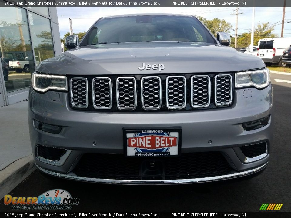2018 Jeep Grand Cherokee Summit 4x4 Billet Silver Metallic / Dark Sienna Brown/Black Photo #2