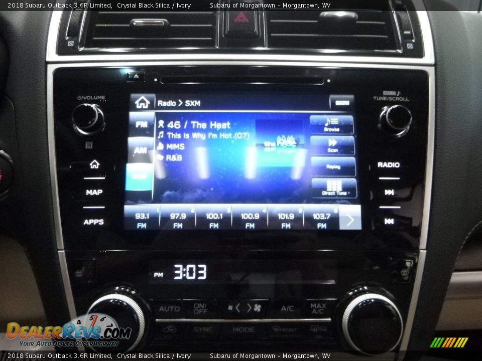 2018 Subaru Outback 3.6R Limited Crystal Black Silica / Ivory Photo #15