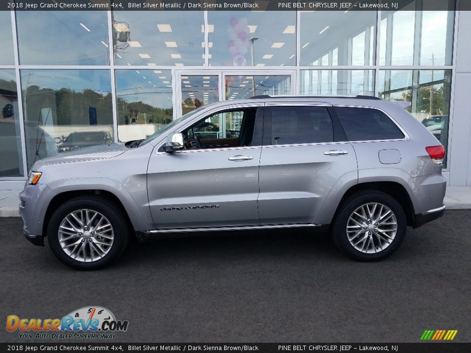 2018 Jeep Grand Cherokee Summit 4x4 Billet Silver Metallic / Dark Sienna Brown/Black Photo #3