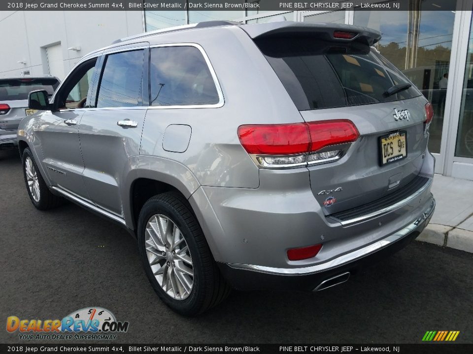 2018 Jeep Grand Cherokee Summit 4x4 Billet Silver Metallic / Dark Sienna Brown/Black Photo #4